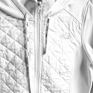 Fila sports white hoodie Jacket size L